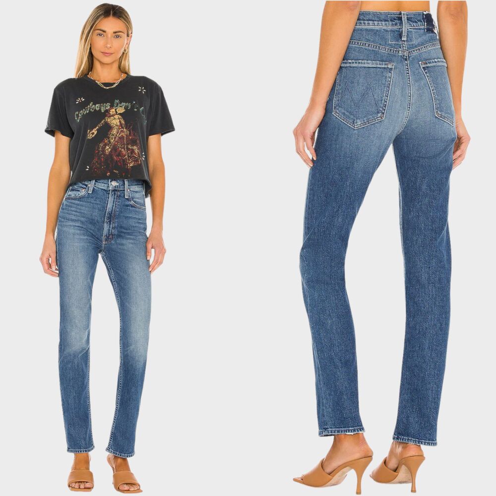 NWOT MOTHER High Waisted Rider Skimp in Cowboys Don't Cry Women's 28 (26/27)